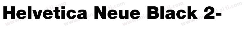Helvetica Neue Black 2字体转换